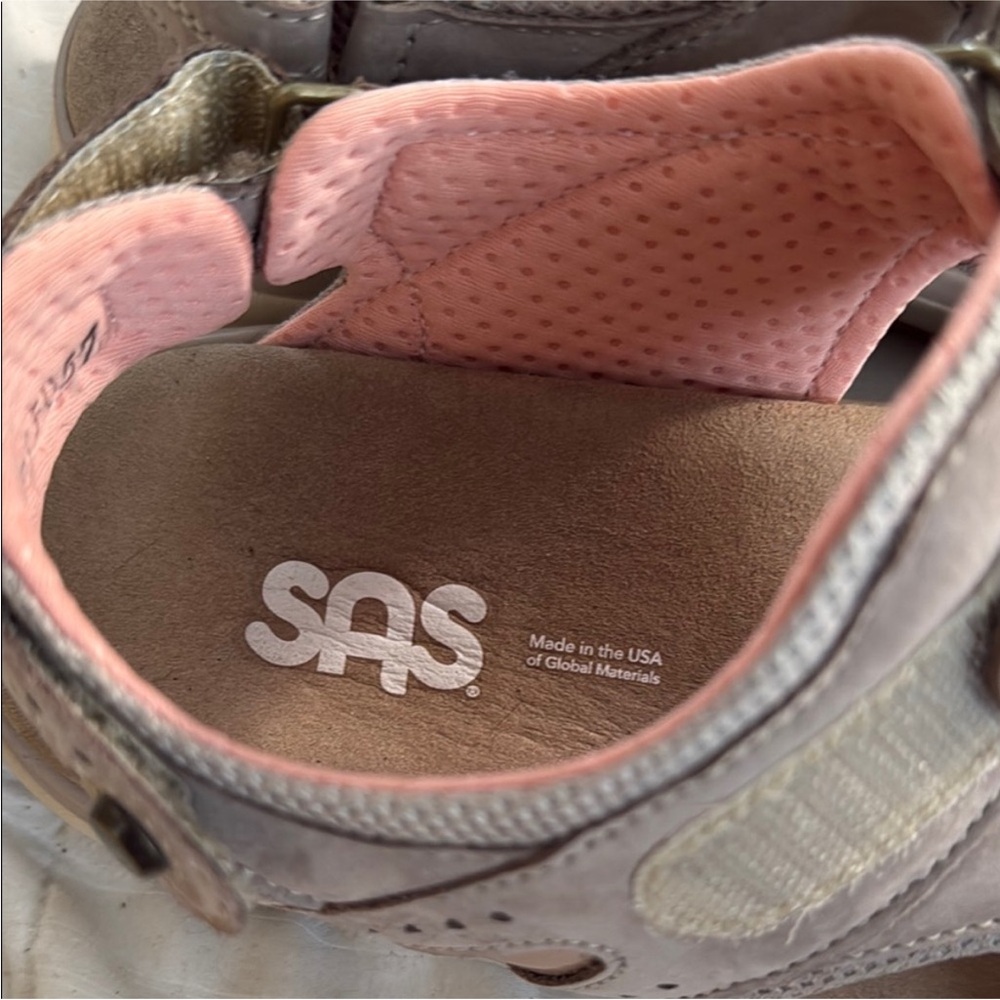 SAS‎ Embark Active Comfort Sandal Taupe Leather  Women Sz 6 - Picture 3 of 10